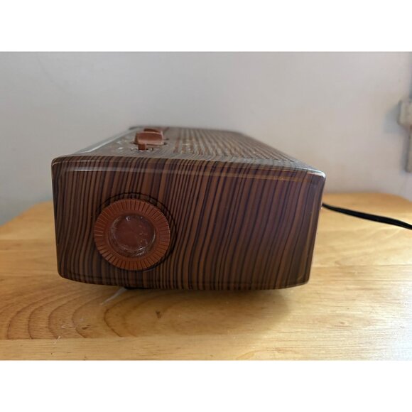 Vintage Panasonic Wood Grain AM/FM Alarm Clock Radio Model RC-75 TESTED - Picture 3 of 10